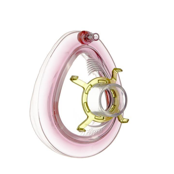 Маска анестезіологічна лицьова ComfortStar, одноразова, з кільцем з гачками, запах полуниці, розмір 2